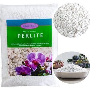 Rurtsva Organic Perlite 5QT Natural Soil Additive for Plants, Succulents & Seeds